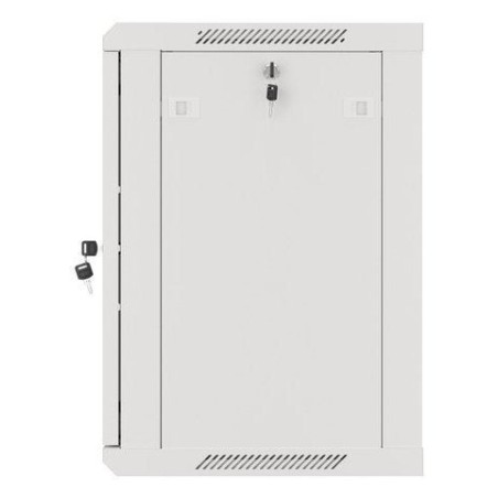 Lanberg armario rack 19 "montaje pared 12u / 600x450 con puerta metálica gris (paquete plano)