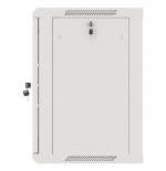 Lanberg armario rack 19 "montaje pared 12u / 600x450 con puerta metálica gris (paquete plano)