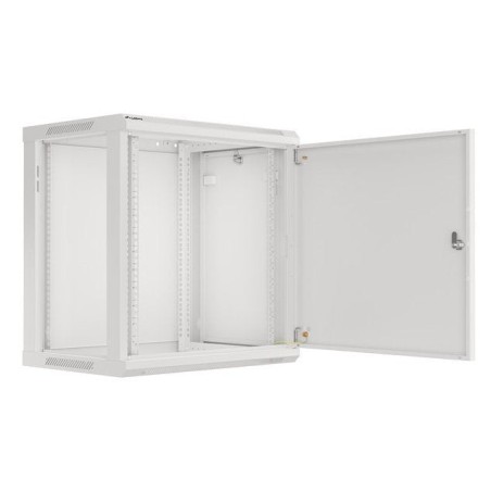 Lanberg armario rack 19 "montaje pared 12u / 600x450 con puerta metálica gris (paquete plano)