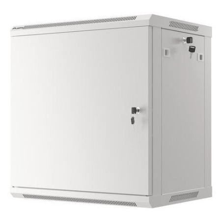 Lanberg armario rack 19 "montaje pared 12u / 600x450 con puerta metálica gris (paquete plano)