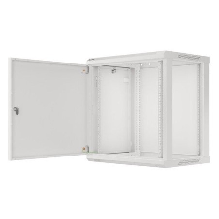 Lanberg armario rack 19 "montaje pared 12u / 600x450 con puerta metálica gris (paquete plano)