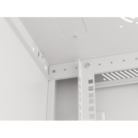Lanberg armario rack 19 "montaje pared 12u / 600x450 con puerta metálica gris (paquete plano)