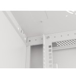 Lanberg armario rack 19 "montaje pared 12u / 600x450 con puerta metálica gris (paquete plano)