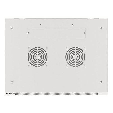 Lanberg armario rack 19 "montaje pared 12u / 600x450 con puerta metálica gris (paquete plano)
