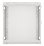 Lanberg armario rack 19 "montaje pared 12u / 600x450 con puerta metálica gris (paquete plano)