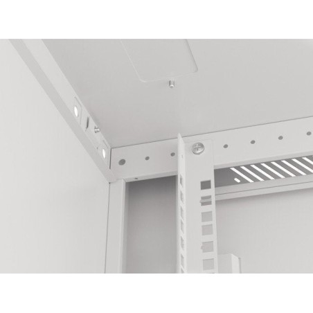 Lanberg wall mount cabinet 19inch 12u 600x600 steel doors grey flat pack