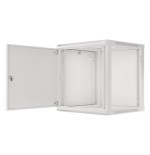 Lanberg wall mount cabinet 19inch 12u 600x600 steel doors grey flat pack