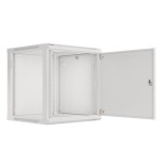 Lanberg wall mount cabinet 19inch 12u 600x600 steel doors grey flat pack