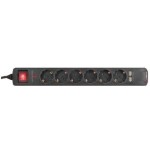 Riello regleta thunder 6002 usb 6 tomas schuko maxima potencia 250v/16a maximo voltaje 6000v boton o