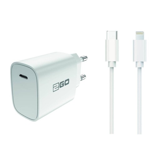 Cargador 2go netz-ladeset power delivery blanco lightning 1x usb type c