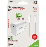Cargador 2go netz-ladeset power delivery blanco lightning 1x usb type c