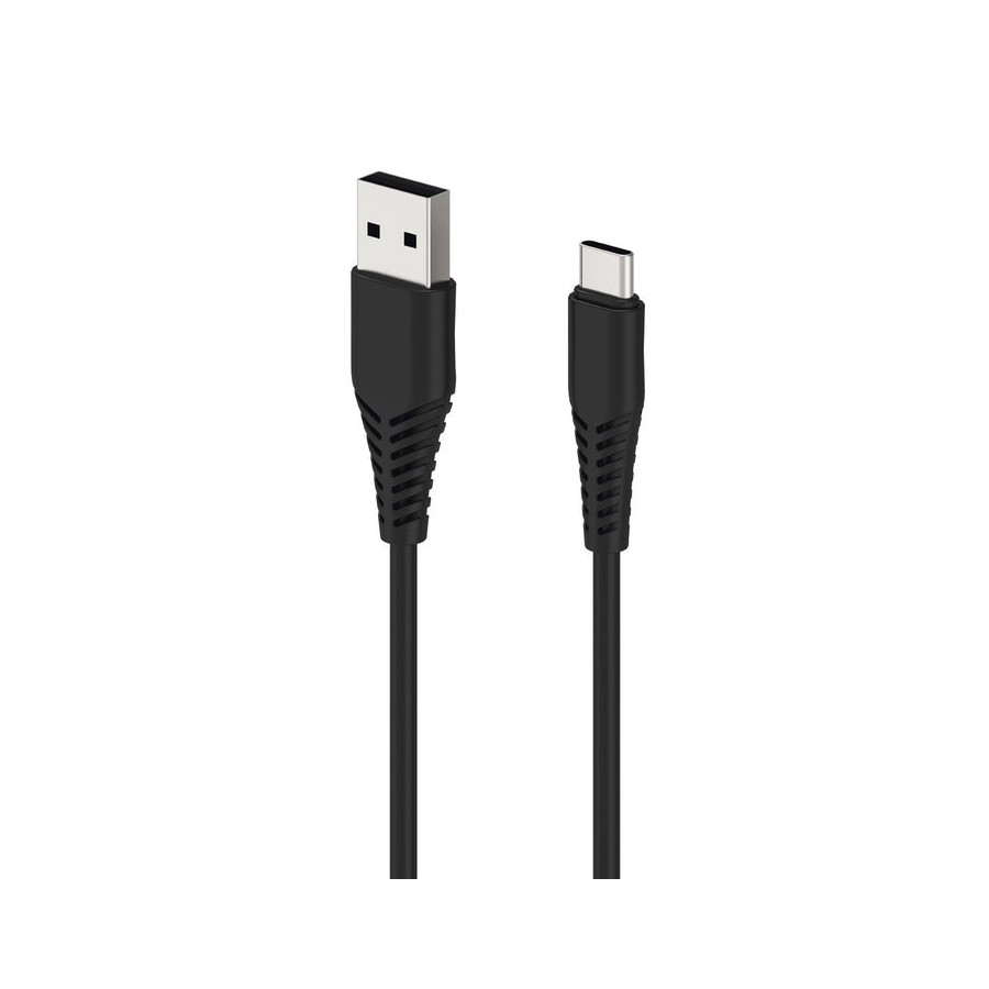 Cable de carga usb 2go - negro - 1m para usb tipo-c