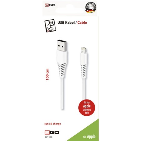 2go cable apple lightning 1m blanco