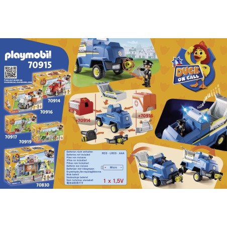 Playmobil 70915 duck on call vehiculo de emergencia de la policia