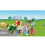 Playmobil 70919 duck on call accion ambulancia ayuda al piloto de carreras