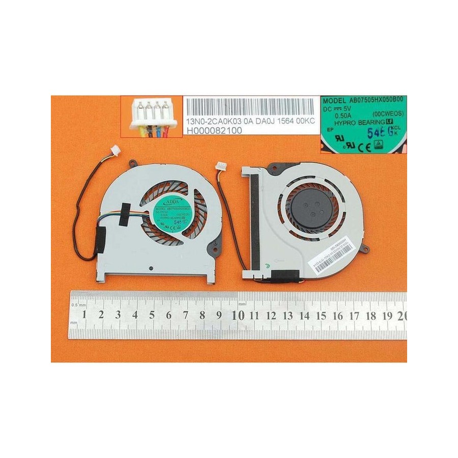 Ventilador para portátil toshiba satelite radius p55w-c 4pin ab07505hx050b00