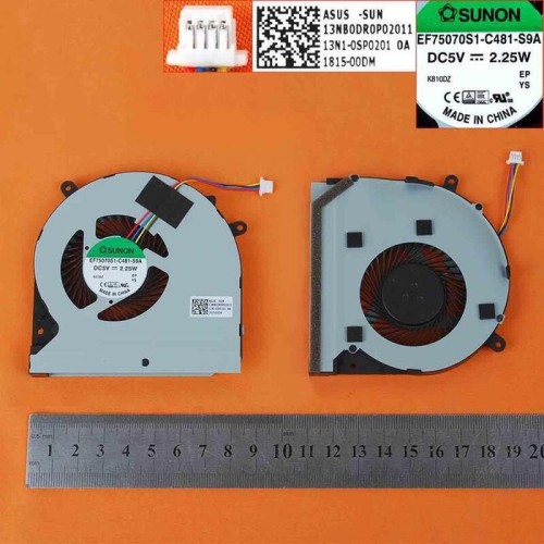 Ventilador para portátil asus gl502vm gl502vml gx60vm 13nb00r0p02011 13n1-0sp0201