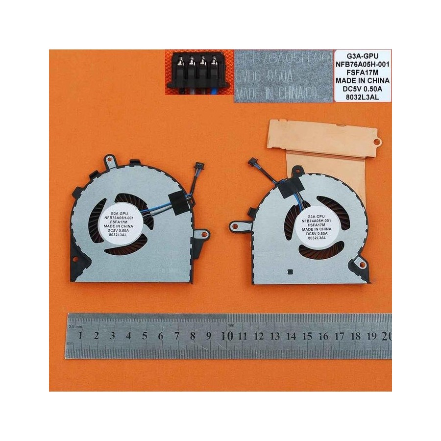 Ventilador cpu + gpu para portátil hp omen 15-ce 15-ce000 15-ce010ca 15-ce020ca 15-ce030ca 15-ce051nr 17-an