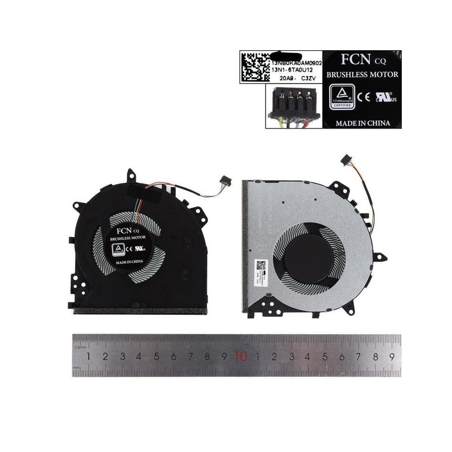 Ventilador cpu para portátil asus y5100u x512u a512u f512u f512d v5000f r564d