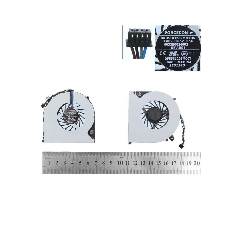 Ventilador cpu para portátil hp probook 4530s 4535s 4730s 6460b 6465b 6470b