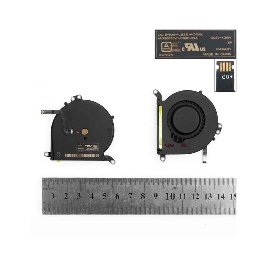 Ventilador para portátil apple macbook air a1369 13"