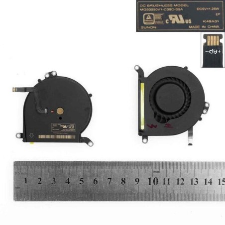 Ventilador para portátil apple macbook air a1369 13"