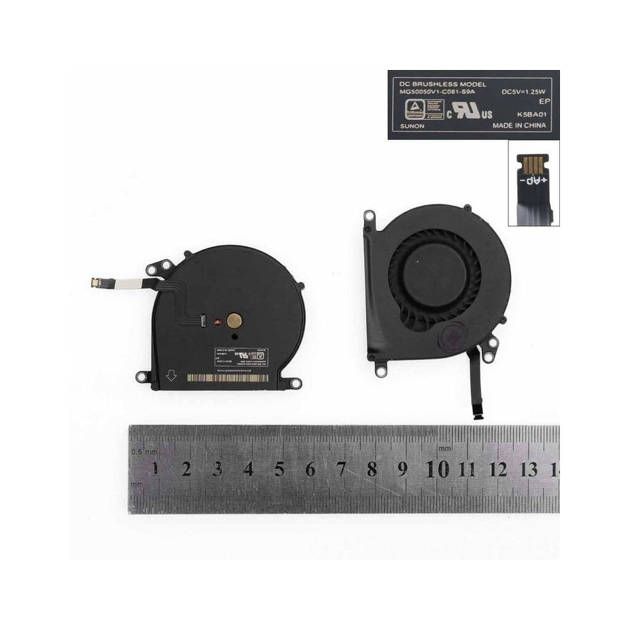 Ventilador para portatil apple macbook air a1370 11"