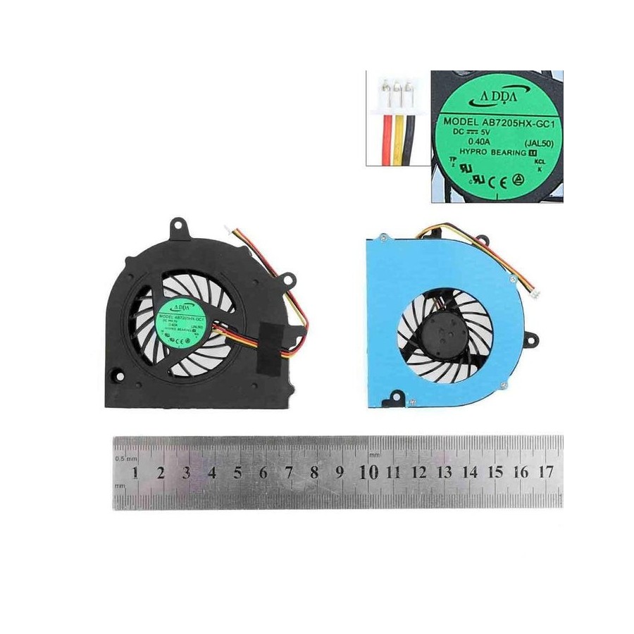 Ventilador cpu para portátil toshiba satellite a500 a505 ab7005hx-sb3 udqflzp01c1n k000075290