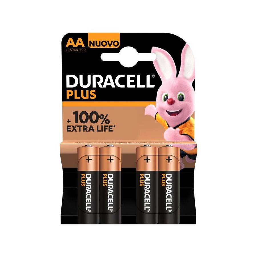 Duracell pilas plus power lr06 alcalinas aa 1.5v pack-4