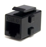 Acoplador keystone rj45 negro  cabl para red