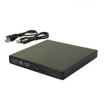 Carcasa lector externo de cd/dvd-rw negro usb