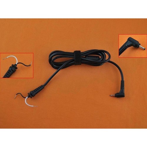 Cable dc jack de corriente para cargador portatil con clavija 2.5x0.7 mm