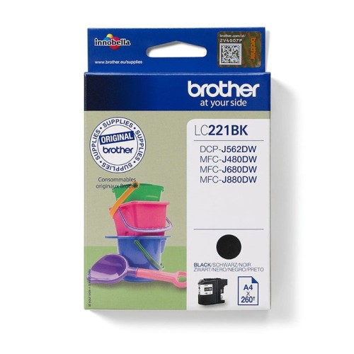 Brother tinta original lc221 black para brother mfcj4420dw/mfcj4620dw