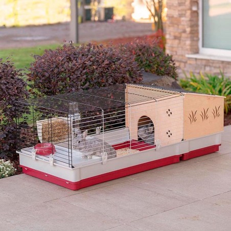 Krolik 140 plus - jaula para conejos plegable