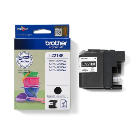 Brother tinta original lc221 black para brother mfcj4420dw/mfcj4620dw