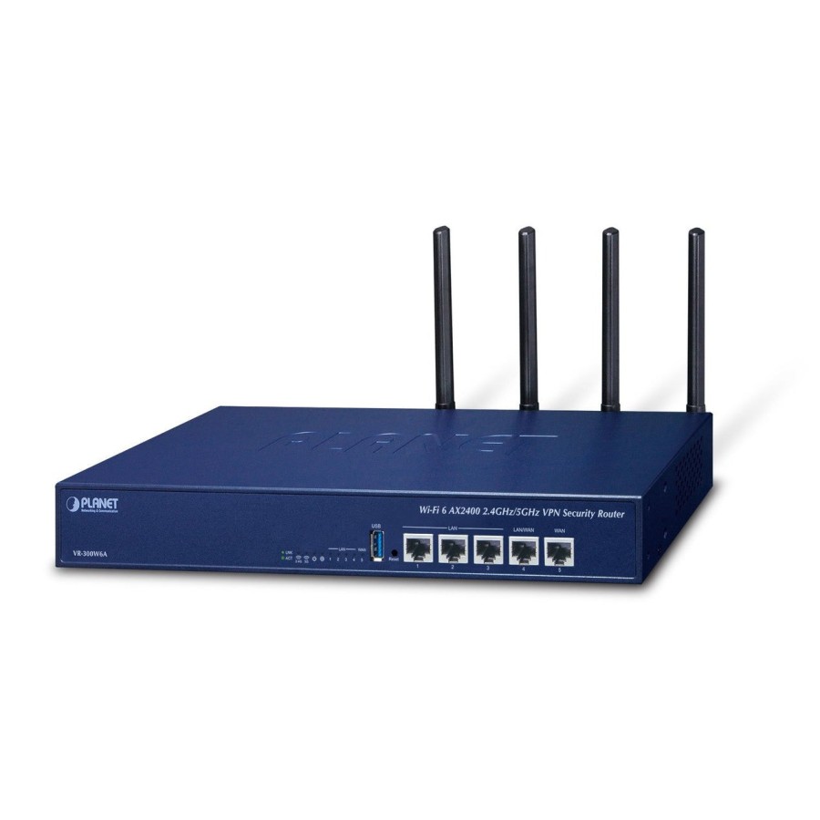 Router  planet wi-fi 6 ax2400 2.4ghz/5ghz  inalámbrico gigabit ethernet azul