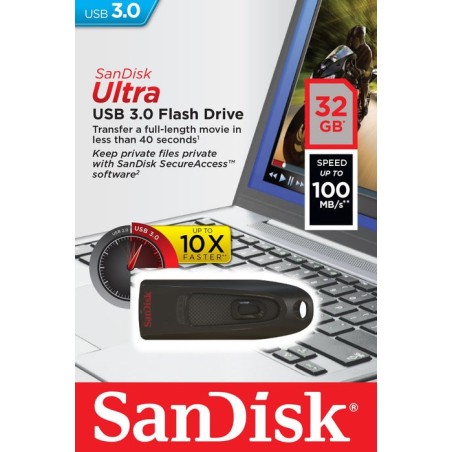 Pendrive 32gb sandisk cruzer ultra usb 3.0