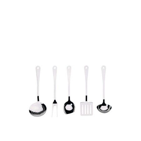 Alessi ajm19s5 l ajm19s5 l juego de cubiertos de cocina de diseño, acero inoxidable, 5 piezas