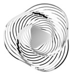 Alessi aco01 "trinity" tafelaufsatz aus edelstahl 18/10 glänzend poliert