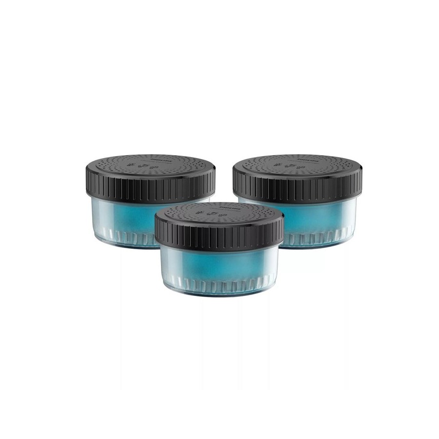 Philips quick clean pod, cartuchos de recarga para afeitadora electrica hombre, pack 3 unidades, fragancia fresh, cc13/50
