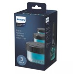 Philips quick clean pod, cartuchos de recarga para afeitadora electrica hombre, pack 3 unidades, fragancia fresh, cc13/50