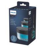 Philips quick clean pod, cartuchos de recarga para afeitadora electrica hombre, pack 3 unidades, fragancia fresh, cc13/50