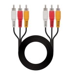 Nanocable cable audio video 3x rca macho a 3x rca macho 1.80m - negro