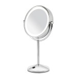 Espejo de maquillaje cromado led x10 aumentos 9436e baybliss
