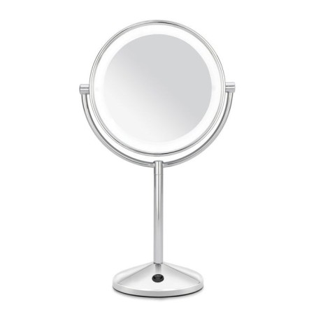 Espejo de maquillaje cromado led x10 aumentos 9436e baybliss