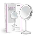 Espejo de maquillaje cromado led x10 aumentos 9436e baybliss