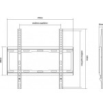 Equip soporte pared 650310 para pantallas planas de 32'/81.28cm a 55'/139.70cm 40kg max fijo negro