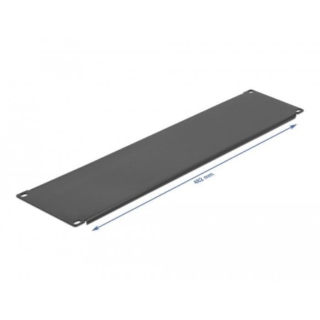 Delock cubierta ciega de gabinete de red de 19" 3u en negro