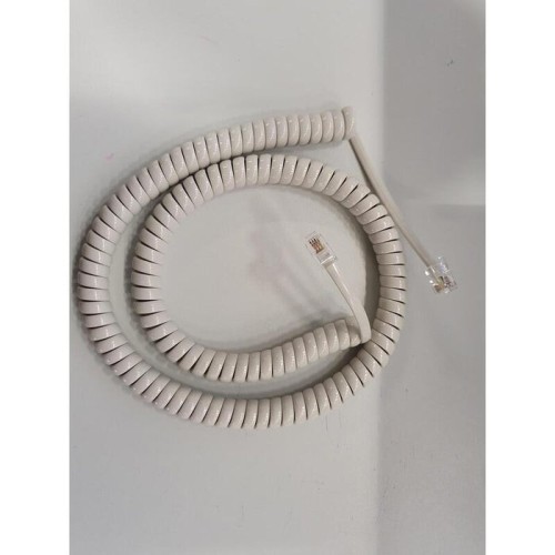 Cable en espiral para microteléfono helos largo, gris claro, suelto