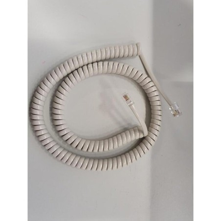 Cable en espiral para microteléfono helos largo, gris claro, suelto